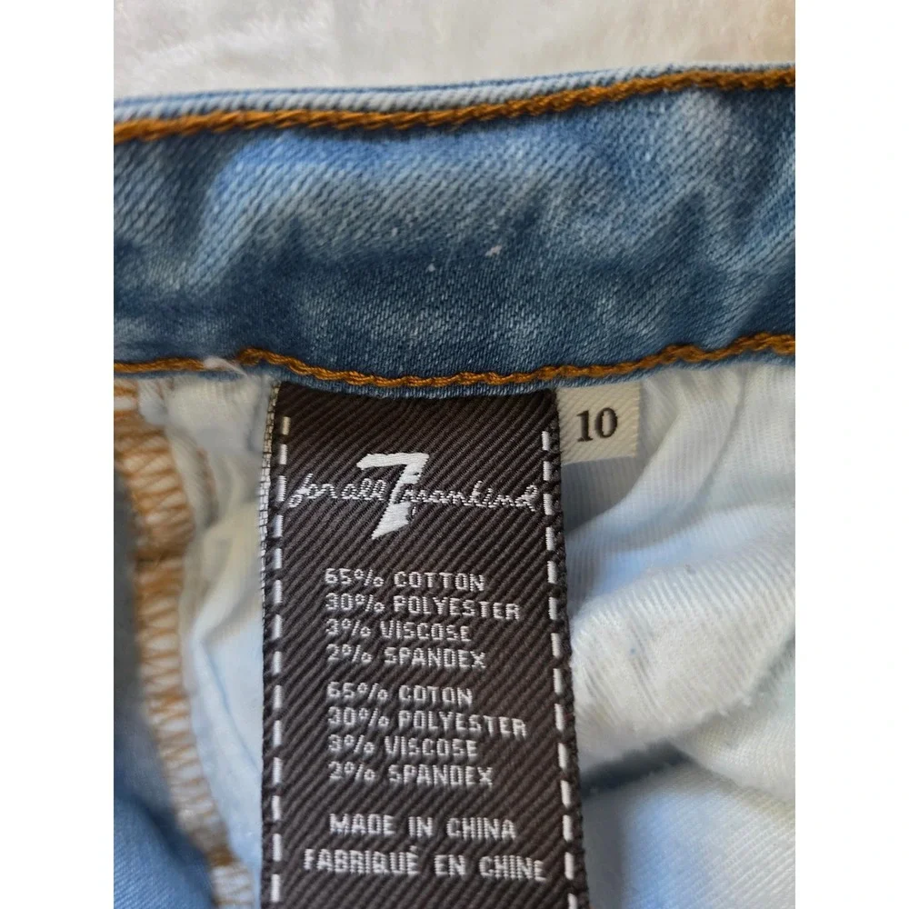 7 For All Mankind Paxton Light Wash Distressed Skinny Jeans Girls‎ Size 10